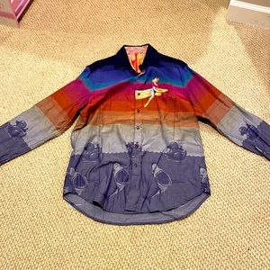 A limited edition Robert graham shirt medium mens swarovski buttons